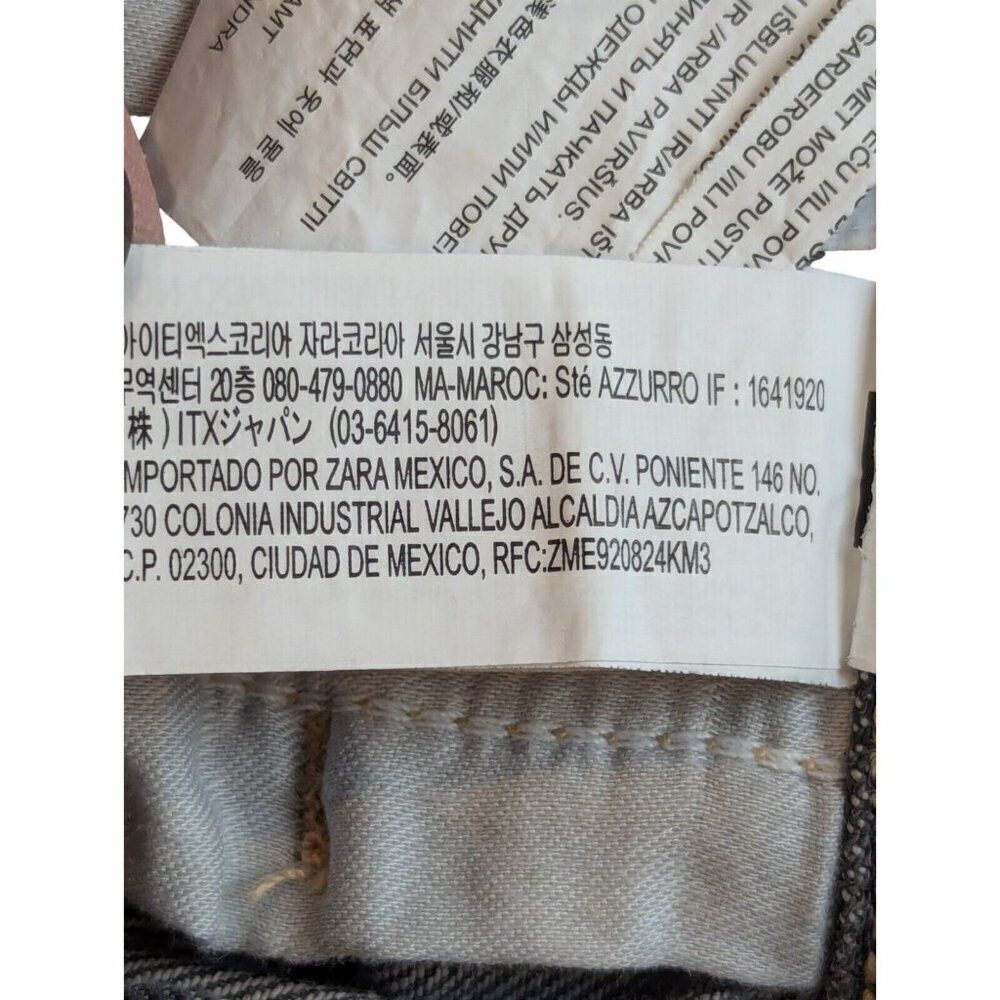 Zara Womens Jeans EU 32 US 0 Blue Mini Fold Up Straight Leg Relaxed 3607/802 NWT - Picture 13 of 16